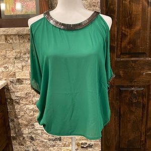 Festive dressy blouse perfect for holidays or special occasions!